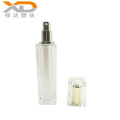 Full volume gold and white painting  square plastic container cosmetic pump lotion acrylic bottle and cream jar